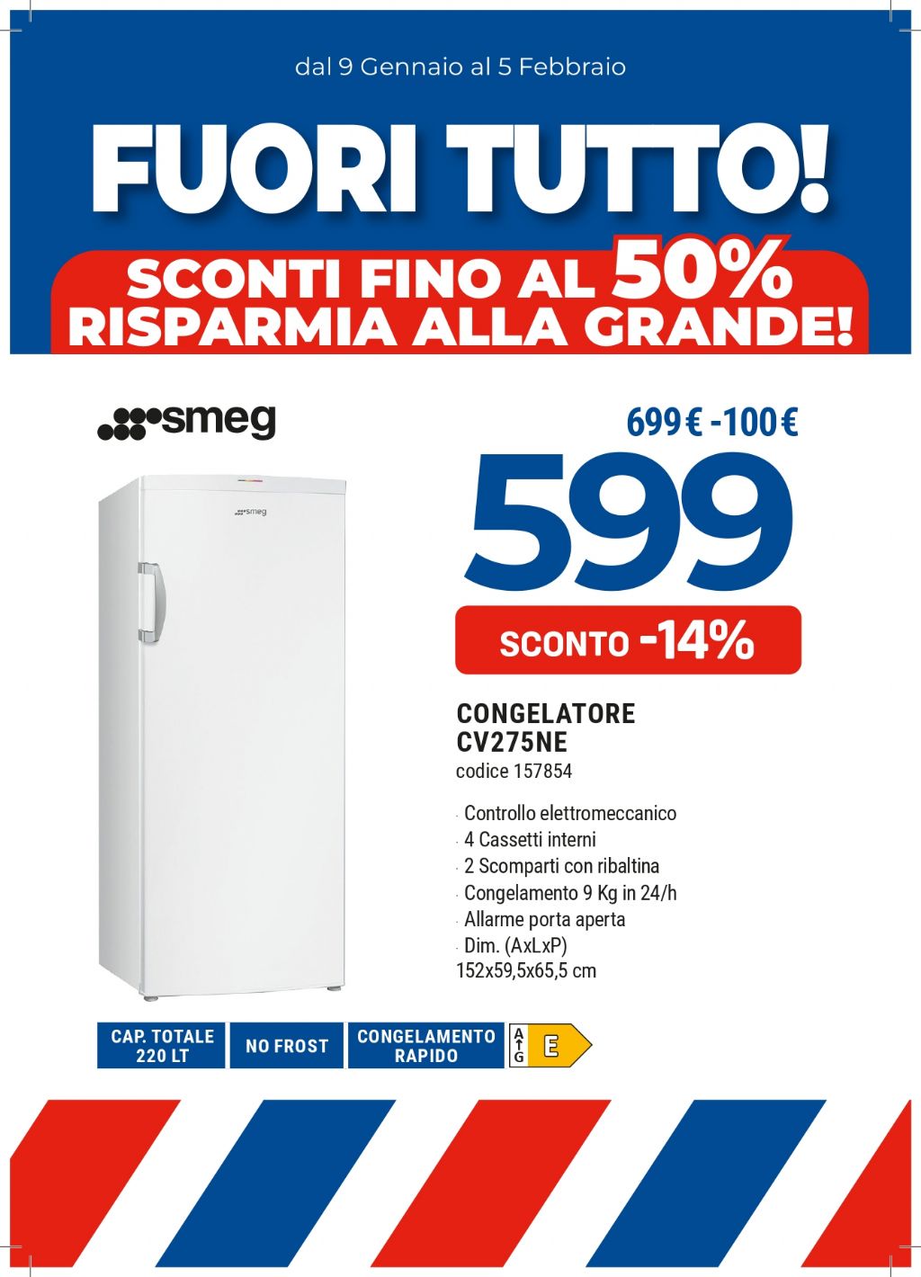 CONGELATORE SMEG CV275NE